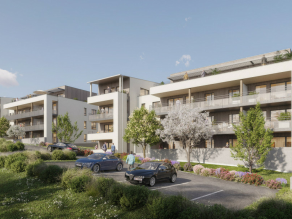 Appartement T3 (2 chambres) 64,49 m2 neuf à Rédange – Terrasse de 29,66 m2 – À 5 mn de Belvaux et d’Esch Belval