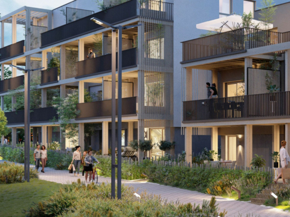 Appartement T3 neuf de 68,31 m2 à vendre à Villerupt – Terrasse de 11,4 m2 – Résidence Les Lodges Du Parc
